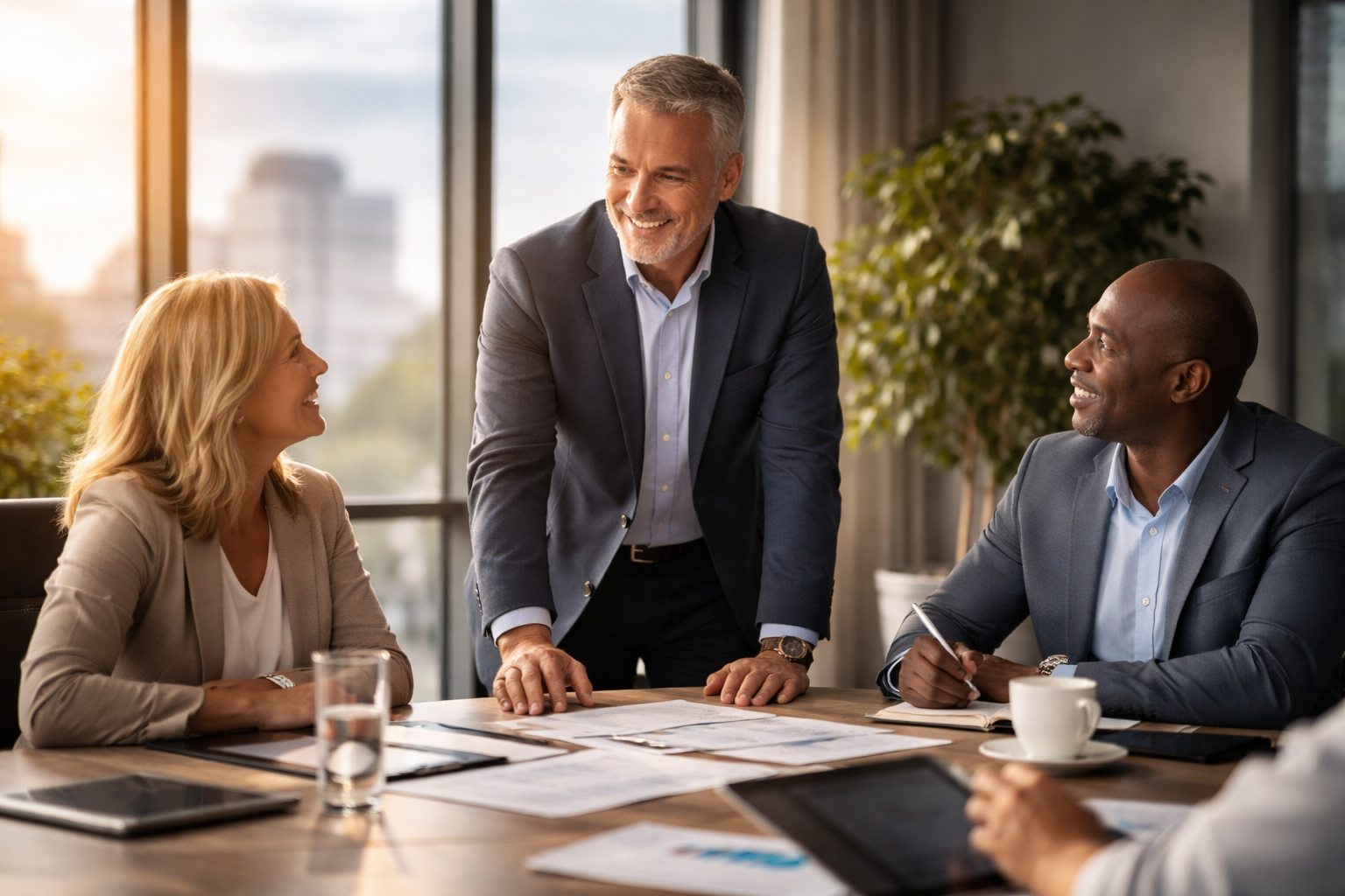 Property management business owners reviewing systems and financials to reduce owner dependence and prepare for a future exit.